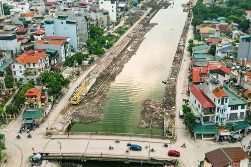 Hạ lưu sông Kim Ngưu đổi diện mạo sau hơn nửa năm cải tạo
