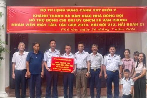 Khánh thành, bàn giao 'Nhà đồng đội' tặng quân nhân Cảnh sát biển