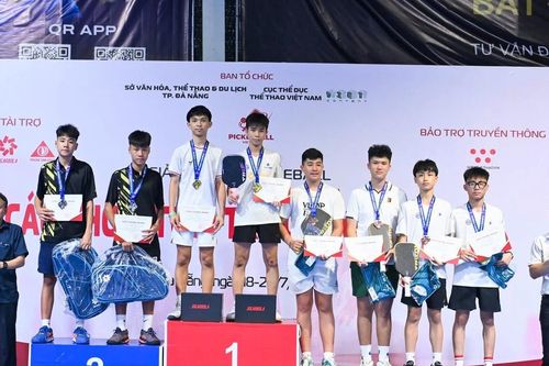 Đà Nẵng giành 7 huy chương tại Giải Pickleball các nhóm tuổi trẻ quốc gia