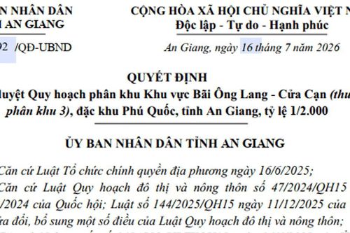 Quy hoạch phân khu 4.400ha tại Bãi Ông Lang - Cửa Cạn: Tầm nhìn đô thị sinh thái Phú Quốc