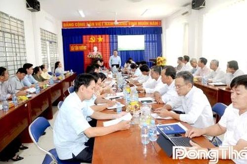 Đoàn công tác Ban Chỉ đạo thực hiện chính sách BHXH, BHYT, BHTN tỉnh làm việc với phường Trung An và xã Tân Hương