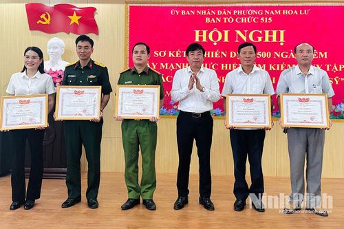 Phường Nam Hoa Lư sơ kết 'Chiến dịch 500 ngày đêm đẩy mạnh thực hiện tìm kiếm, quy tập và xác định danh tính hài cốt liệt sĩ'