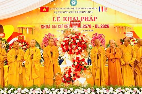 Ninh Bình: Lễ khai pháp khóa An cư kiết hạ Phật lịch 2570 tại trường hạ chùa Phượng Ban