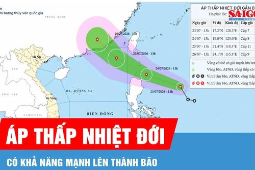 Áp thấp nhiệt đới gần Biển Đông có khả năng mạnh lên thành bão