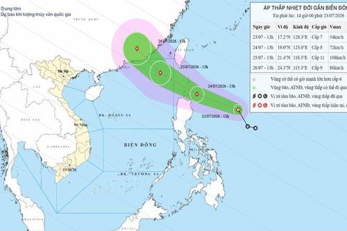 Áp thấp nhiệt đới có thể mạnh lên thành bão, An Giang gia tăng mưa dông