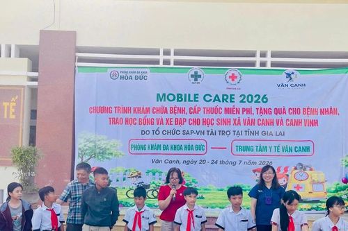 Tổ chức SAP-VN viện trợ 4,935 tỷ đồng khám bệnh, tặng quà cho người dân, học sinh Gia Lai