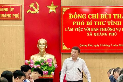 Phó Bí thư Tỉnh ủy Lâm Đồng Bùi Thắng làm việc với xã Quảng Phú