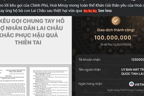 Hòa Minzy chung tay cứu trợ, đóng góp 100 triệu đồng sau thiên tai