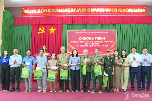 Đoàn Đại biểu Quốc hội thành phố Đồng Nai thăm, tặng quà gia đình chính sách
