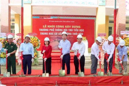 Đồng Tháp: Khởi công 2 trường phổ thông nội trú khu vực biên giới