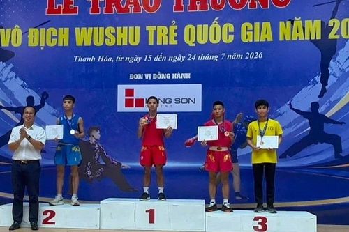 Gia Lai giành 7 huy chương tại Giải vô địch wushu trẻ quốc gia 2026