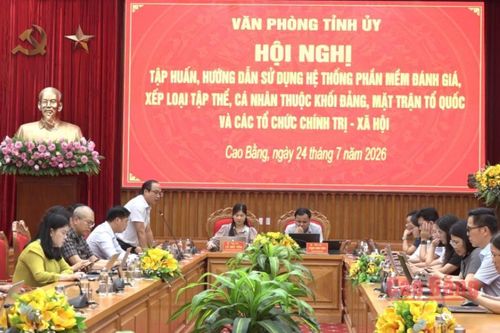 Tập huấn sử dụng phần mềm đánh giá, xếp loại chất lượng tập thể, cá nhân các cơ quan Đảng, đoàn thể