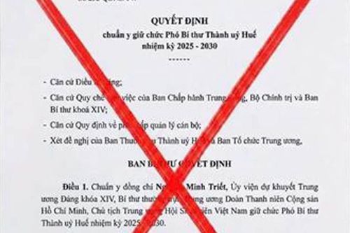 Cảnh giác với văn bản giả mạo về nhân sự