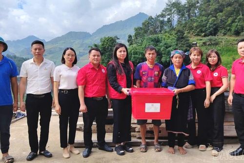 Hội Chữ thập đỏ tỉnh Lào Cai trao hỗ trợ khẩn cấp cho người dân vùng lũ