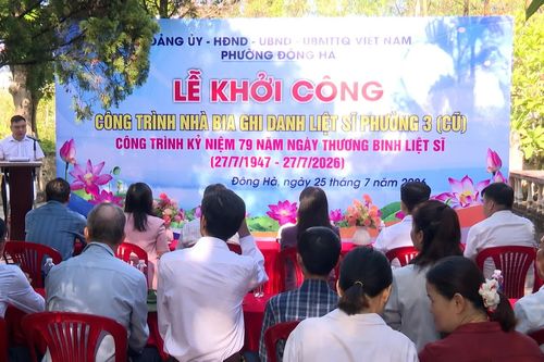Phường Đông Hà: Khởi công xây dựng Nhà bia ghi danh các anh hùng liệt sĩ