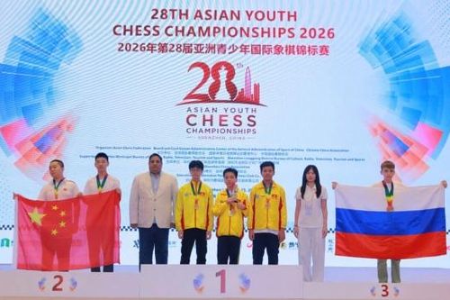 Cờ vua Việt Nam bội thu huy chương tại giải vô địch trẻ châu Á 2026