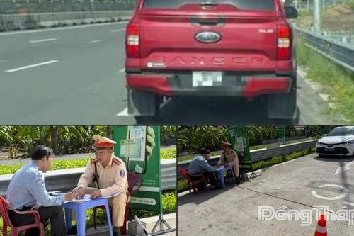 Xử phạt trên 150 trường hợp dừng, đỗ xe trái quy định trên cao tốc