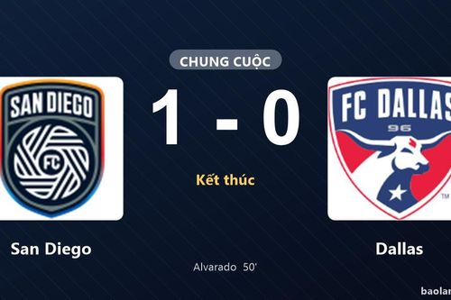 Thống kê trận đấu San Diego 1-0 Dallas: Alejandro Alvarado tỏa sáng, San Diego giành trọn 3 điểm