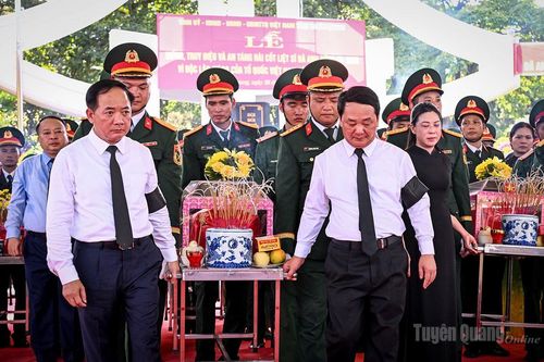 Lễ viếng, truy điệu và an táng hài cốt liệt sĩ tại Nghĩa trang Liệt sĩ Quốc gia Vị Xuyên