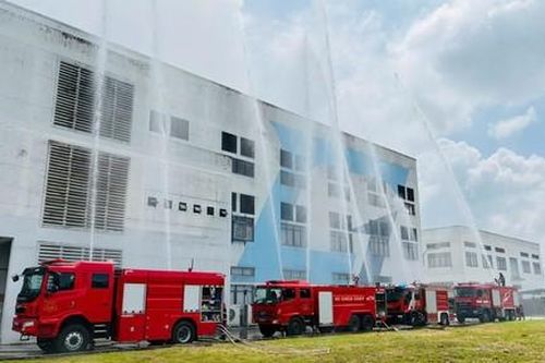 Thực tập phương án chữa cháy, cứu nạn cứu hộ quy mô lớn tại doanh nghiệp sản xuất ở TP.HCM