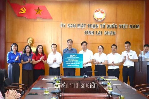BIDV Việt Nam ủng hộ 2 tỷ đồng giúp Lai Châu khắc phục hậu quả thiên tai