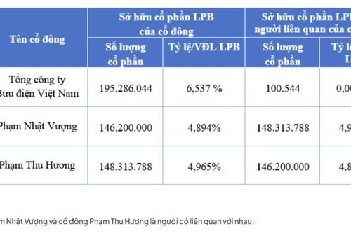 Hé lộ nhóm cổ đông liên quan đến tỷ phú Phạm Nhật Vượng nắm giữ gần 10% vốn tại LPBank