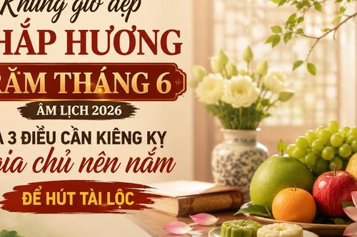 Khung giờ đẹp thắp hương Rằm tháng 6 âm lịch 2026 và 3 điều cần kiêng kỵ gia chủ nên nắm để hút tài lộc