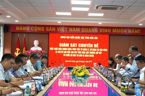 Đoàn ĐBQH tỉnh Đắk Lắk giám sát việc quản lý, sử dụng tài sản công sau sáp nhập tại phường Buôn Ma Thuột