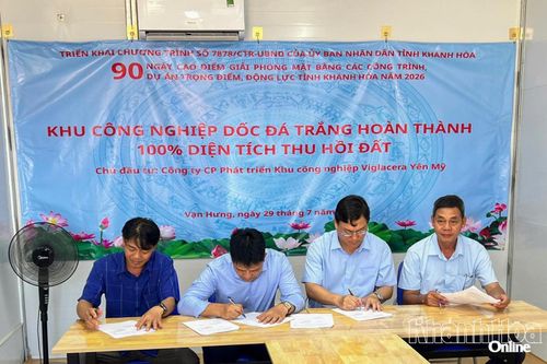 Xã Vạn Hưng hoàn thành giải phóng mặt bằng Dự án Khu Công nghiệp Dốc Đá Trắng