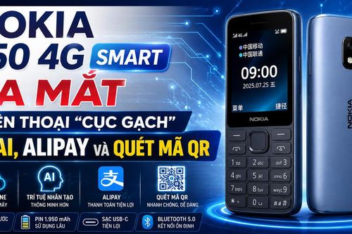 Nokia 250 4G Smart ra mắt: Điện thoại 'cục gạch' có AI, Alipay và quét mã QR