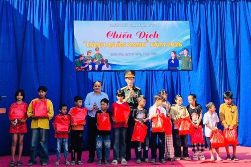 Trường Sĩ quan Thông tin ra quân Chiến dịch 'Hành quân xanh' tại xã Tây Ninh Hòa