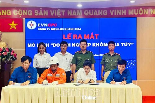 Công ty Điện lực Khánh Hòa ra mắt mô hình “Doanh nghiệp không ma túy”