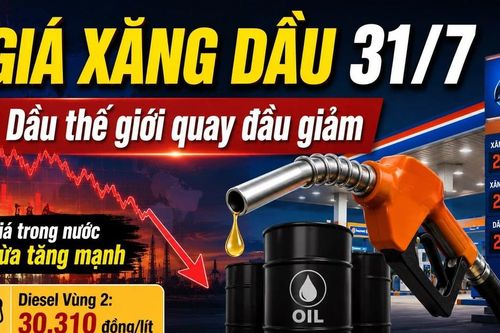 Giá xăng dầu hôm nay 31/7: Dầu thế giới giảm, xăng trong nước tăng