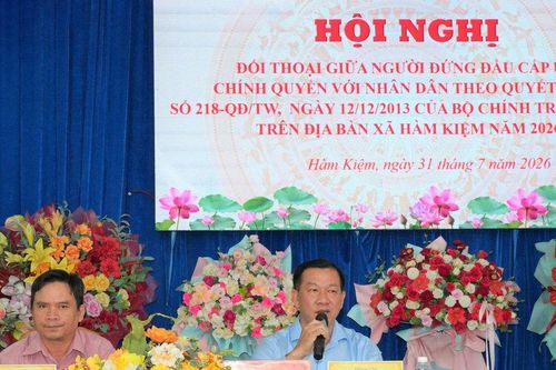Lãnh đạo xã Hàm Kiệm đối thoại, cam kết giải quyết kịp thời các kiến nghị của người dân