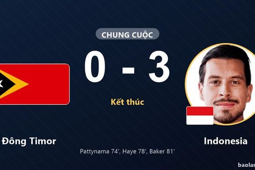 Đông Timor 0-3 Indonesia: Indonesia giành chiến thắng
