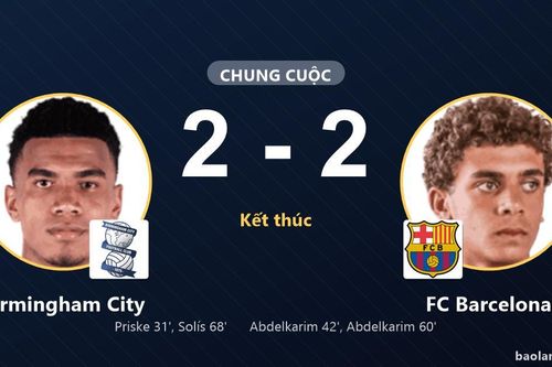 Birmingham City và FC Barcelona chia điểm sau màn rượt đuổi tại St. Andrew's