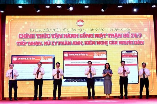 Hải Phòng vận hành Cổng Mặt trận số 24/7 tiếp nhận phản ánh của người dân