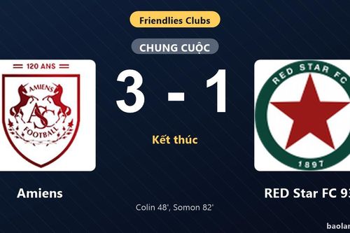Thống kê trận đấu Amiens 3-1 RED Star FC 93: E. Somon tỏa sáng, Amiens giành trọn 3 điểm