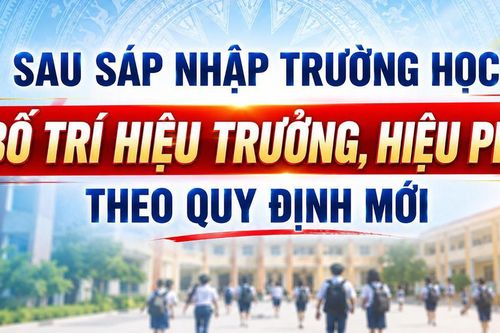 Sau sáp nhập trường học, bố trí hiệu trưởng, hiệu phó theo quy định mới