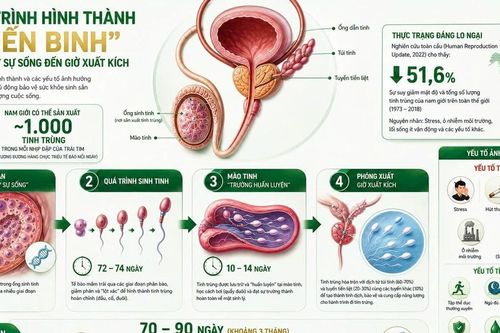 Giải mã hành trình gần 3 tháng tạo nên một tinh trùng khỏe mạnh