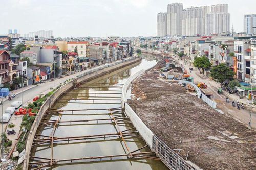 Kênh La Khê chống ngập phía Tây Hà Nội tăng tốc về đích trước 30/9