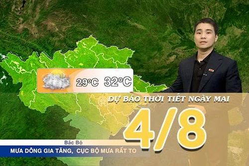 [Video] Dự báo thời tiết đêm nay và ngày mai ngày 4/8/2026: Mưa gia tăng và mở rộng tại Bắc Bộ, Trung Bộ