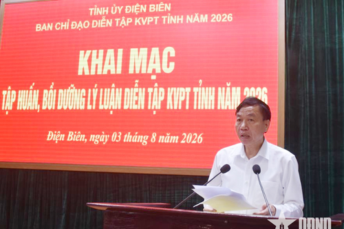 Điện Biên: Tổ chức Hội nghị tập huấn, bồi dưỡng lý luận diễn tập khu vực phòng thủ tỉnh năm 2026