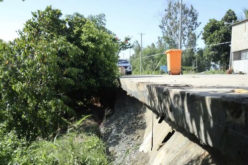 An Giang khẩn trương khắc phục đoạn sạt lở hơn 20m trên tuyến đường ĐH80