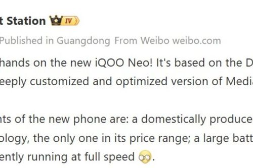 Cấu hình iQOO Neo 11S: Vi xử lý Dimensity 9500 tùy biến và viên pin 9.000 mAh