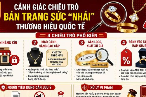 Nhận diện 4 chiêu trò kinh doanh trang sức giả mạo thương hiệu