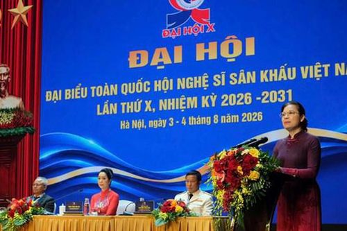 Phó Chủ tịch - Tổng Thư ký Hà Thị Nga dự Đại hội đại biểu toàn quốc Hội Nghệ sỹ Sân khấu Việt Nam lần thứ X
