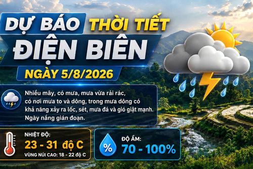 Bản tin Dự báo thời tiết ngày 5/8/2026