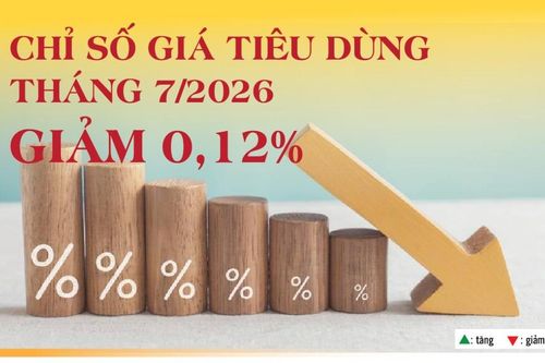 Infographics: Chỉ số giá tiêu dùng 7 tháng năm 2026 tăng 4,39%