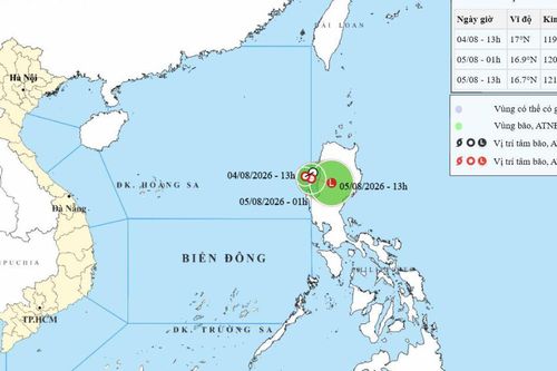 Vùng áp thấp bất ngờ mạnh lên thành áp thấp nhiệt đới trên Biển Đông